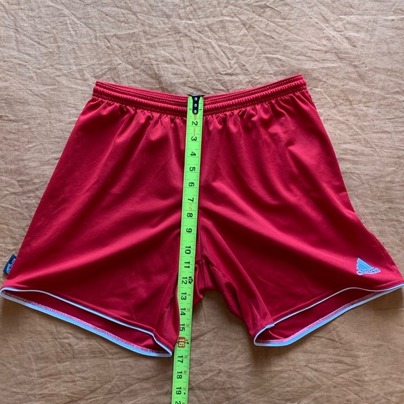 Adidas Red and White Athletic Shorts, Size M - Picture 4 of 7